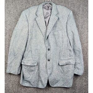 Jeffrey Banks Blazer Sport Coat Mens 46R Blue Textured 2-Button Professional